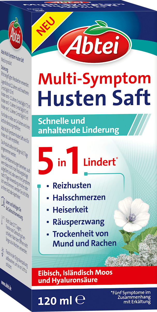 Abtei Multi-Symptom Hustensaft, 120 ml