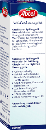 Nasenspülung mit Meersalz, 100 ml