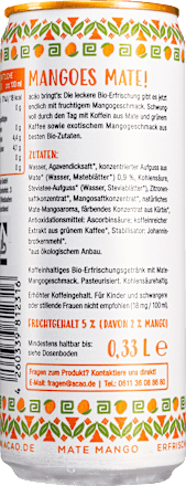 Eistee, Mate Mango, 0,33 l EINWEG