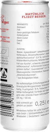 Erfrischungsgetränk, Granatapfel mit Minz-Extrakt & Guarana, 0,25 l EINWEG