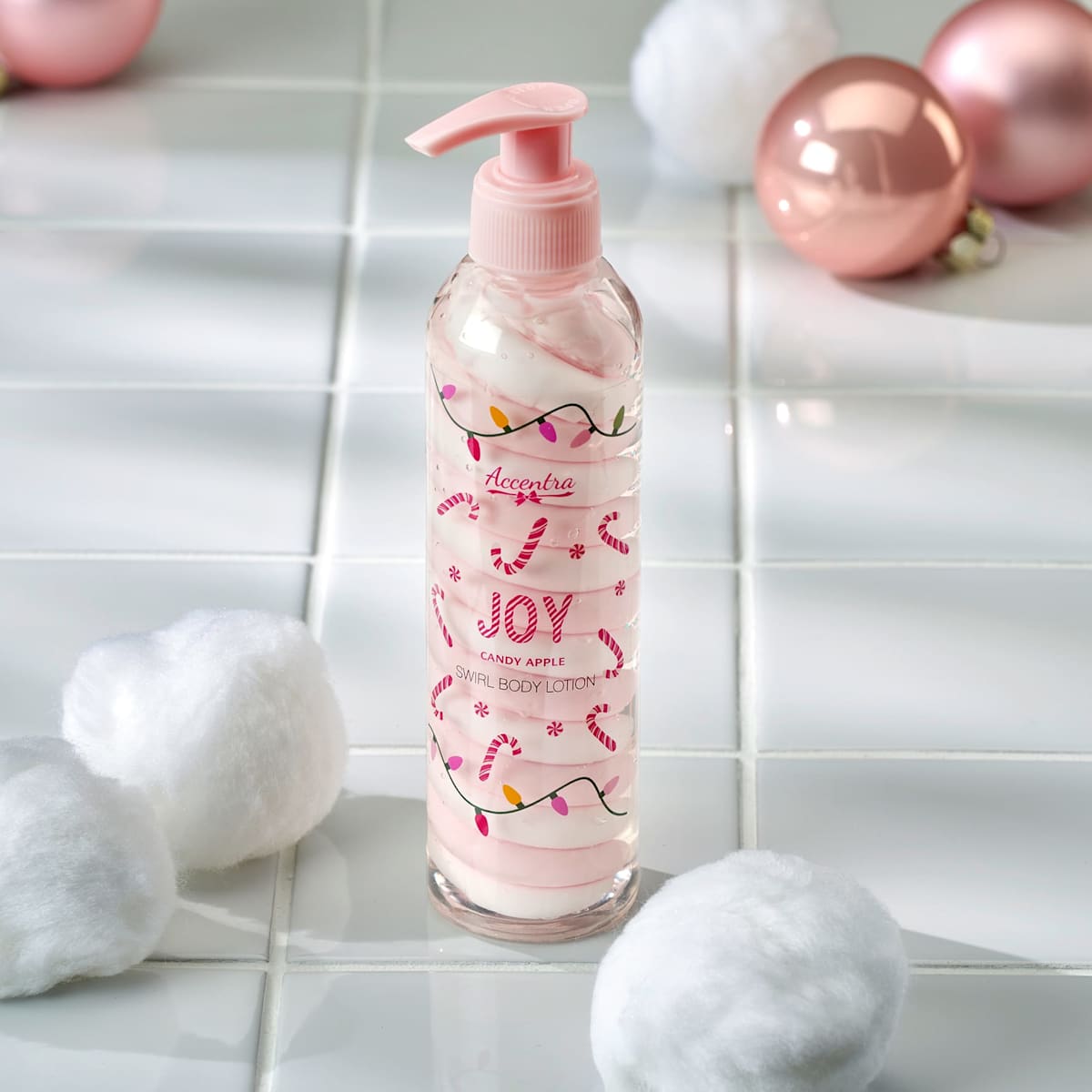 accentra Bodylotion Swirl Candy Apple, rosa-weiß, 200 ml