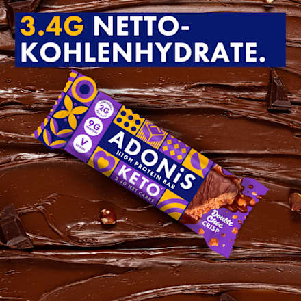 Proteïnereep, Double Choc Crisp, Hoog Eiwitgehalte, 45 g