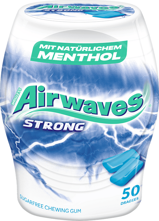 Chewing-gum Airwaves, Strong, sans sucre, 50 unités