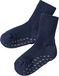 ABS sokken van biologische wol, blauw, maat 23/26, 1 stuk