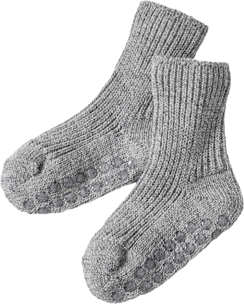 ABS Socken aus Bio-Wolle, grau, Gr. 18/19, 1 St