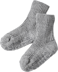 ABS sokken van biologische wol, grijs, maat 23/26, 1 stuk