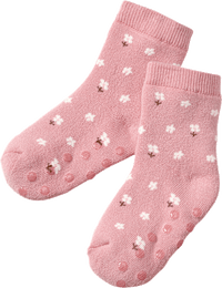 ABS Socken mit Blumen-Muster, rosa, Gr. 23/26, 1 St
