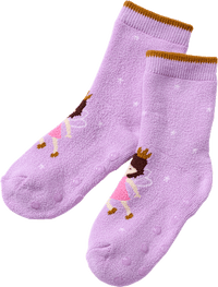 ABS sokken met feeënmotief, paars, maat 23/26, 1 st.