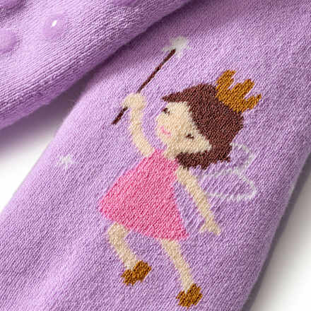 ABS Socken mit Feen-Motiv, lila, Gr.  23/26, 1 St