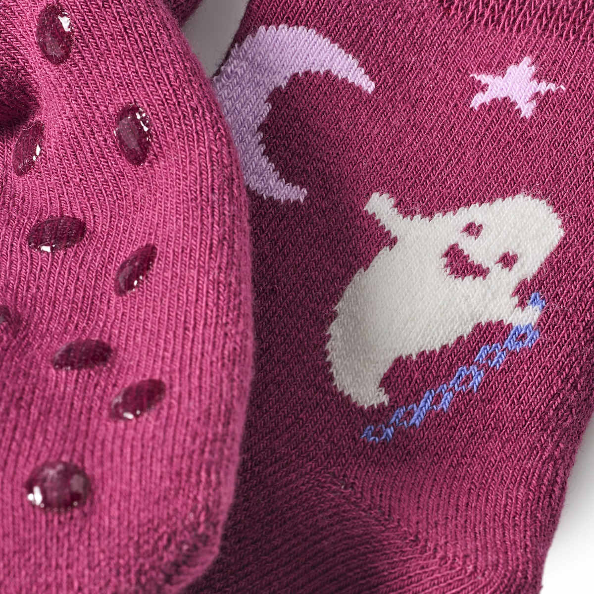 ALANA ABS Socken mit Geister-Muster, lila, Gr. 23/26, 1 St