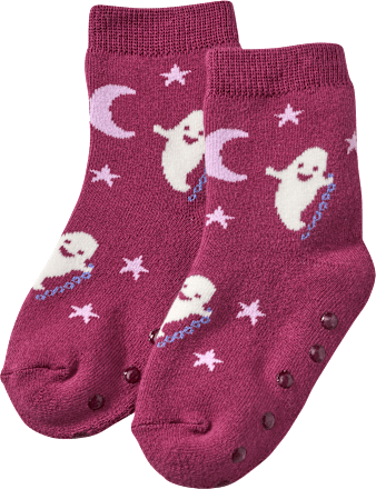 ABS Socken mit Geister-Muster, lila, Gr. 27/29, 1 St