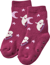 ABS Socken mit Geister-Muster, lila, Gr. 27/29, 1 St