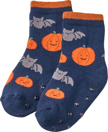 ABS Socken mit Halloween-Muster, blau, Gr. 23/26, 1 St