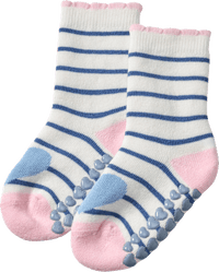 ABS Socken mit Herz-Motiv, weiß & blau, Gr. 23/26