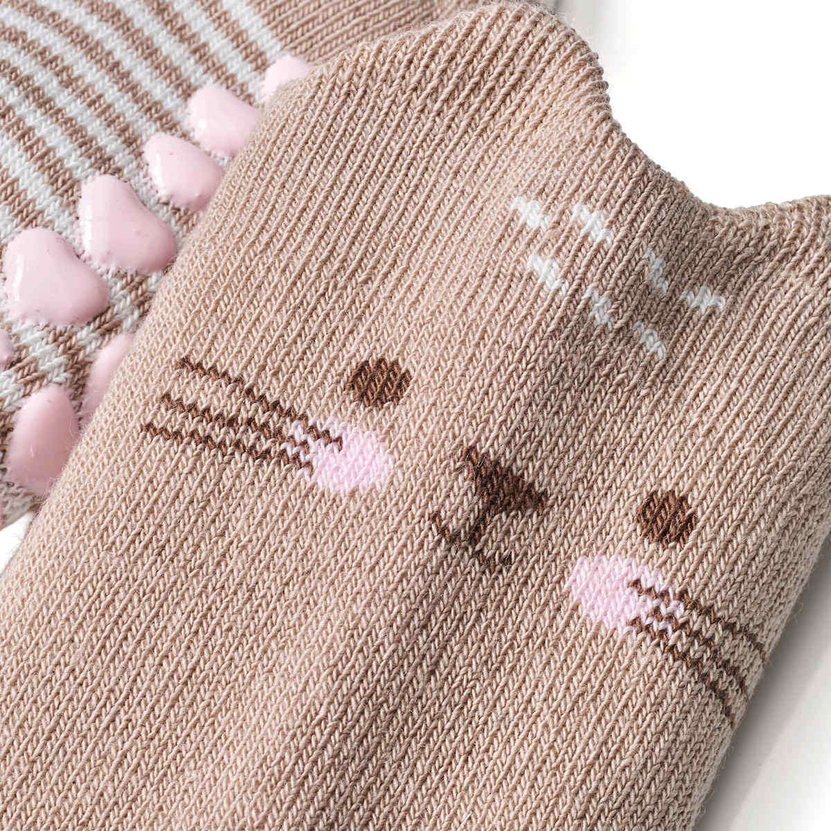 ALANA ABS Socken mit Katzen-Motiv, braun, Gr. 18/19