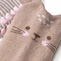 ALANA ABS Socken mit Katzen-Motiv, braun, Gr. 18/19