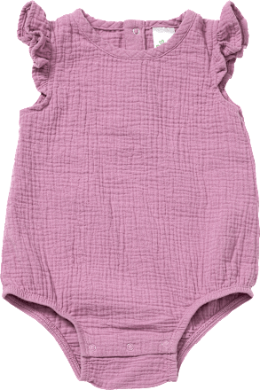 Muslin bodysuit, paars, maat 86/92, 1 stuk