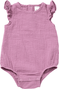 Muslin bodysuit, paars, maat 86/92, 1 stuk