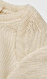 Baby Body, Gr. 50/56, in Bio-Wolle und Seide, natur, 1 St
