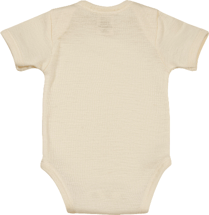 Baby Body, Gr. 86/92, in Bio-Wolle und Seide, natur, 1 St