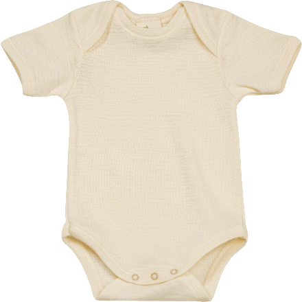 Baby Body, Gr. 86/92, in Bio-Wolle und Seide, natur, 1 St