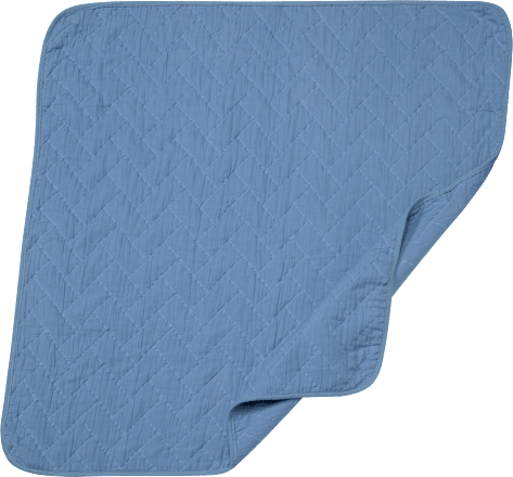 Babydeken, 90 x 80 cm, van biologisch katoen, blauw, 1 stuk