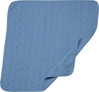 Babydeken, 90 x 80 cm, van biologisch katoen, blauw, 1 stuk