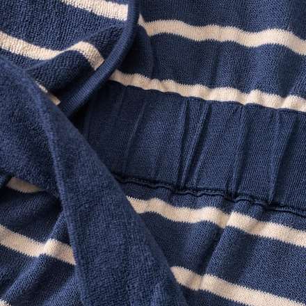 Bademantel mit Ringel-Muster & Fisch-Motiv, blau & rot, Gr. 110/116, 1 St ALANA
