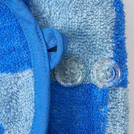Badeoverall mit Karo-Muster, blau + weiß, Gr. 98/104, 1 St