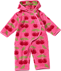 Badeoverall mit Kirsch-Muster, pink, Gr. 86/92, 1 St