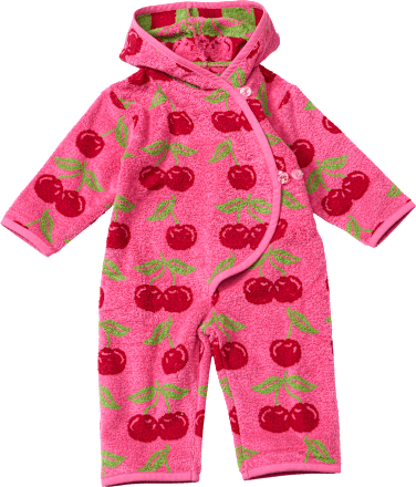 Badeoverall mit Kirsch-Muster, pink, Gr. 86/92, 1 St