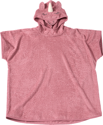 Badeponcho mit 3D-Einhorn-Applikation & Ärmel, rosa, Gr. 1, ca. 5 - 7 Jahre, 1 St ALANA