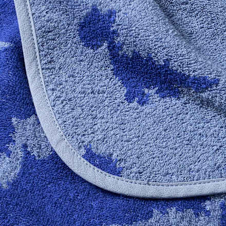Badponcho met dinosaurussenpatroon, blauw, maat 0, ca. 1-4 jaar, 1 stuk