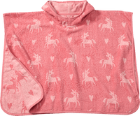 Badeponcho mit Einhorn-Muster, rosa, Gr. 0, 1 St