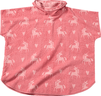 Badeponcho mit Einhorn-Muster, rosa, Gr. 1, 1 St