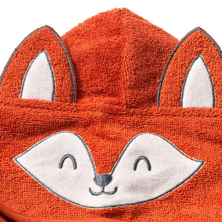 Badeponcho mit Fuchs-Kapuze, orange, Gr. 1, 1 St