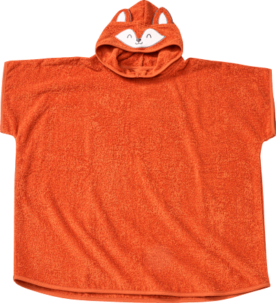 Badeponcho mit Fuchs-Kapuze, orange, Gr. 1, 1 St