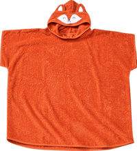 Badeponcho mit Fuchs-Kapuze, orange, Gr. 1, 1 St