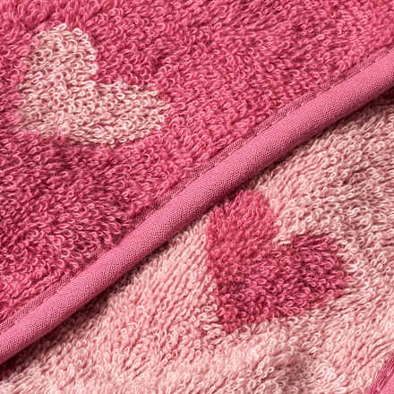 Badeponcho mit Herz-Muster, rosa, Gr. 0, ca. 1-4 Jahre, 1 St ALANA