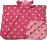 Badeponcho mit Herz-Muster, rosa, Gr. 0, ca. 1-4 Jahre, 1 St ALANA