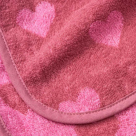 Badeponcho mit Herz-Muster, rosa, Gr. 0, 1 St