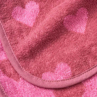 Badeponcho mit Herz-Muster, rosa, Gr. 0, 1 St