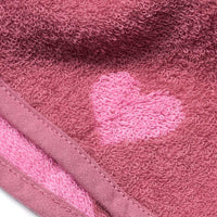 Badeponcho mit Herz-Muster, rosa, Gr. 1, 1 St