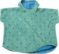 Badeponcho mit Punkten, grün, Gr. 1, ca. 5 - 7 Jahre, 1 St