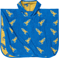 Badeponcho mit Raketen-Muster, blau, Gr. 0, 1 St
