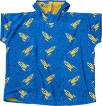 Badeponcho mit Raketen-Muster, blau, Gr. 1, 1 St