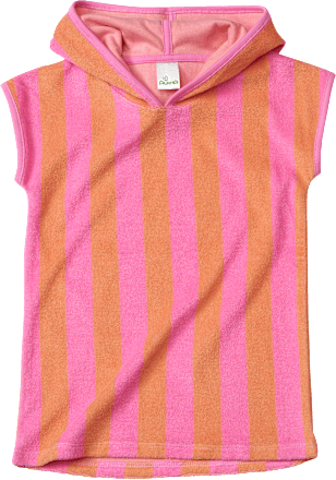 Badeshirt mit Ringel-Muster & Kapuze, pink & orange, Gr. 122/128, 1 St ALANA