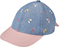 Basecap mit Jeans-Optik & Schmetterlings-Muster, blau & rosa, Gr. 54/55, 1 St ALANA