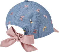 Basecap mit Jeans-Optik & Schmetterlings-Muster, blau & rosa, Gr. 54/55, 1 St ALANA