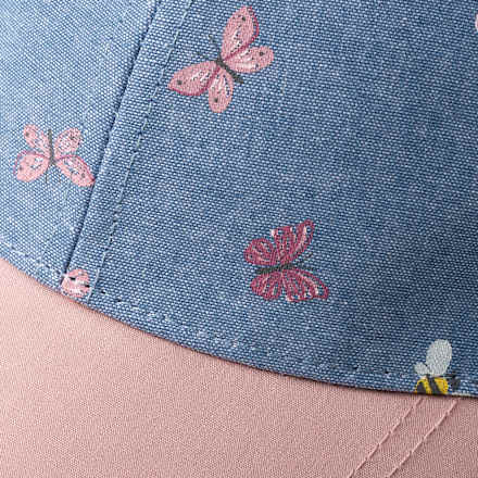 Basecap mit Schmetterlings-Muster, blau + rosa, Gr. 50/51, 1 St